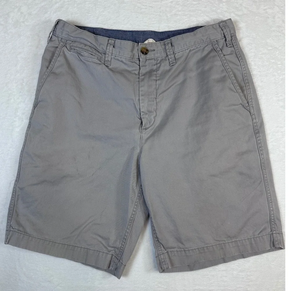 Polo Ralph Lauren Mens Grey Chino Shorts Classic Fit Twill Pony Logo Sz 32